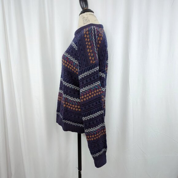 Vintage Scandia Nordic Knit Sweater Medium Purple - Picture 7 of 9